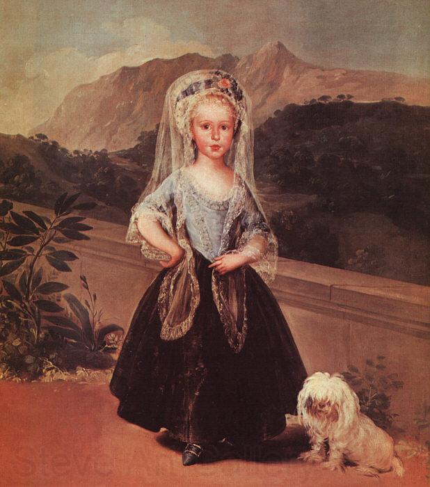 Francisco de Goya Portrait of Maria Teresa de Borbon y Vallabriga Norge oil painting art